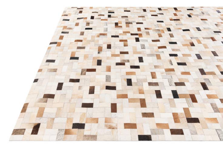 Detail image of 7' 11 x 9' 10 Cowhide Stocks Rug
