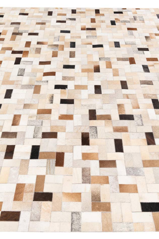 Detail image of 7' 11 x 9' 10 Cowhide Stocks Rug