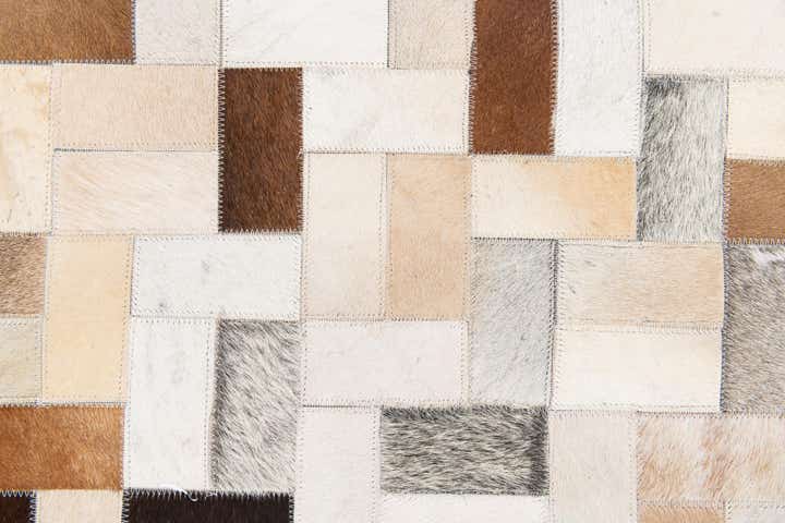 7' 11 x 9' 10 Cowhide Stocks Rug