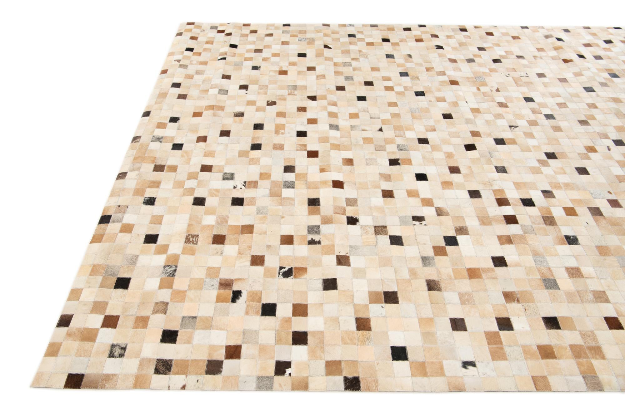 8' x 9' 9 Cowhide Stocks Rug