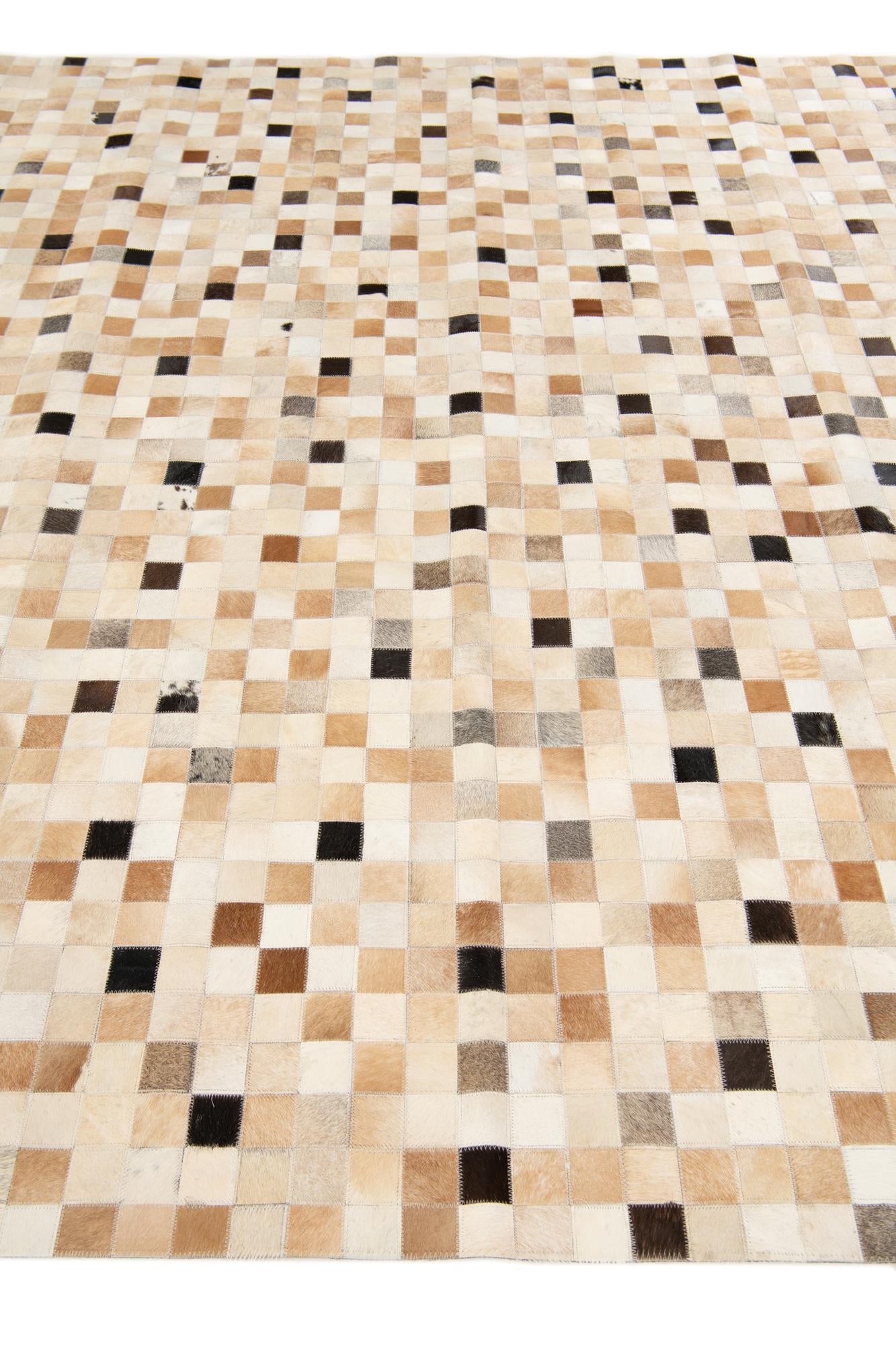 7' 11 x 9' 10 Cowhide Stocks Rug