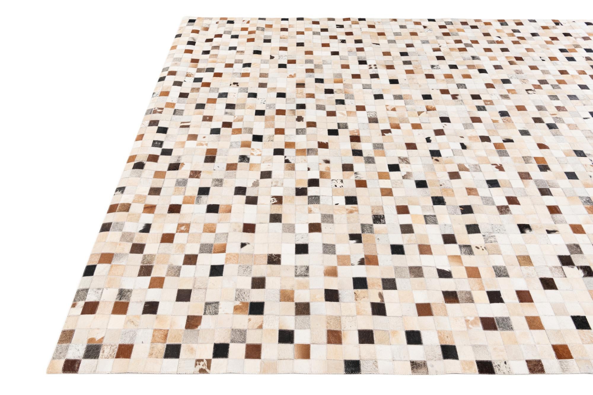 8' x 9' 9 Cowhide Stocks Rug