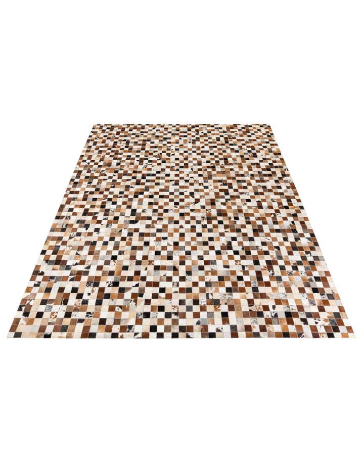 7' 11 x 9' 9 Cowhide Stocks Rug