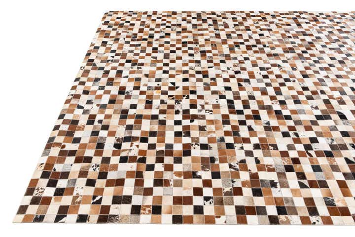 7' 11 x 9' 9 Cowhide Stocks Rug
