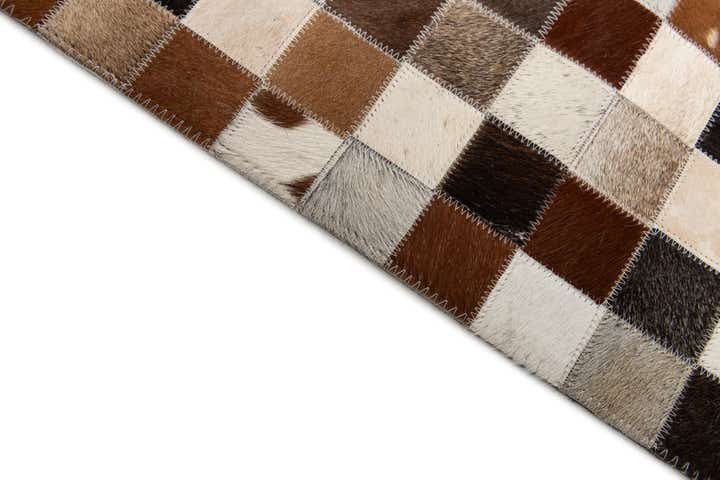 7' 11 x 9' 9 Cowhide Stocks Rug