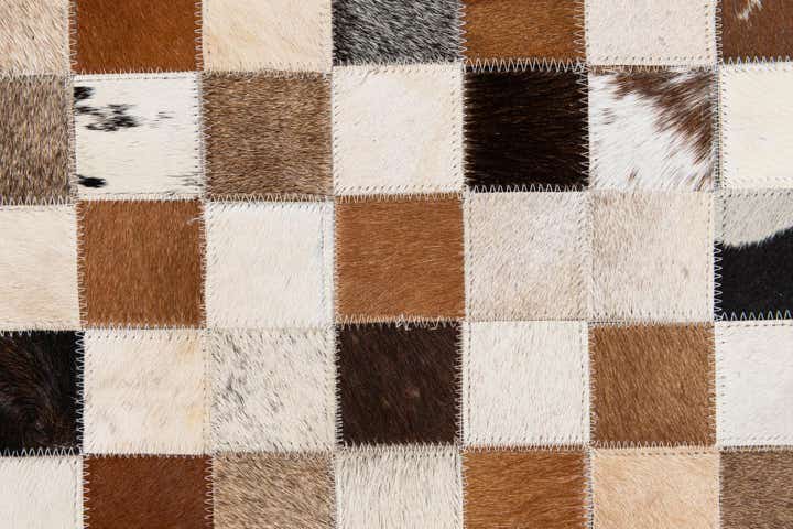 7' 11 x 9' 9 Cowhide Stocks Rug