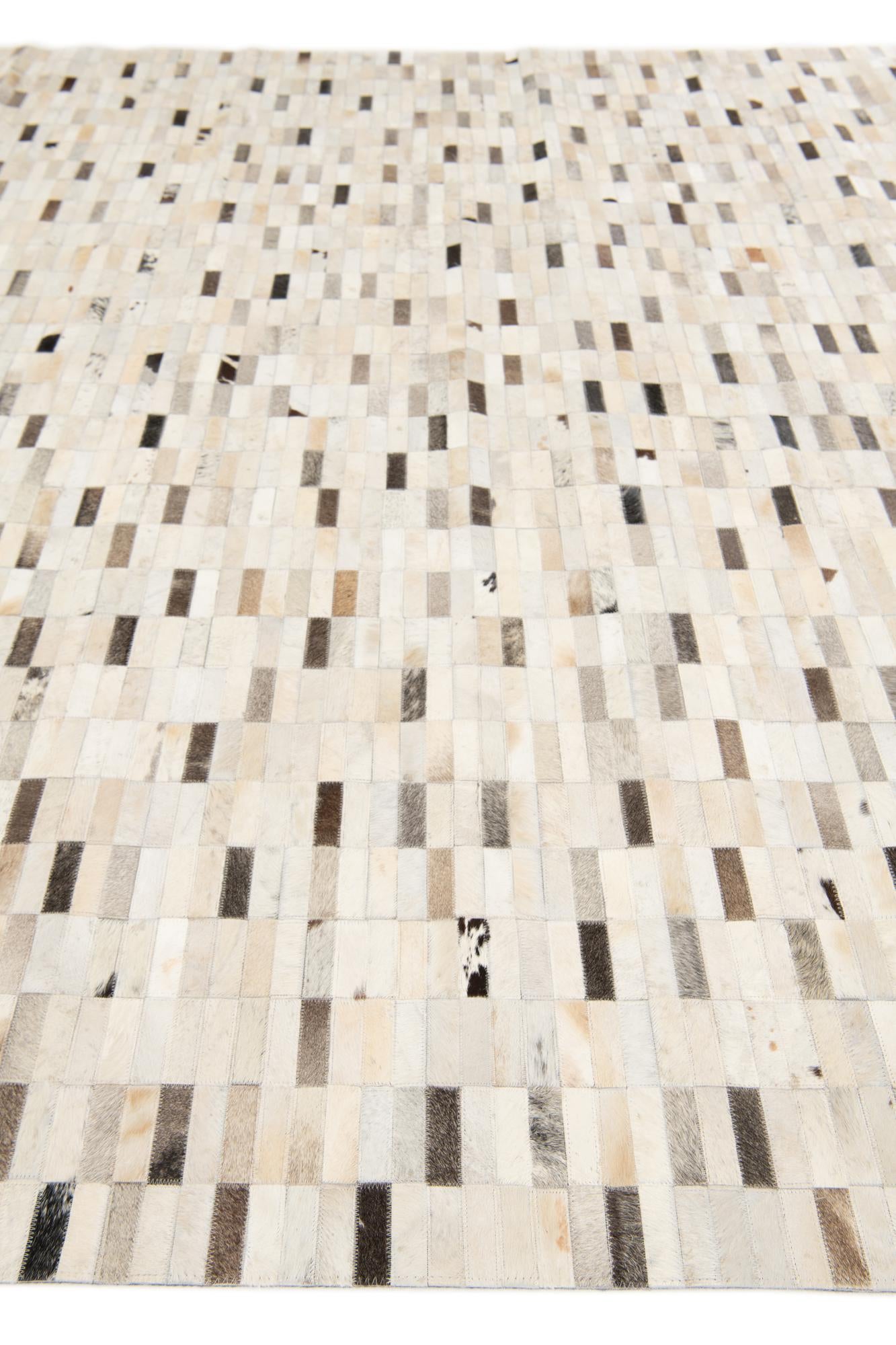 7' 11 x 9' 9 Cowhide Stocks Rug