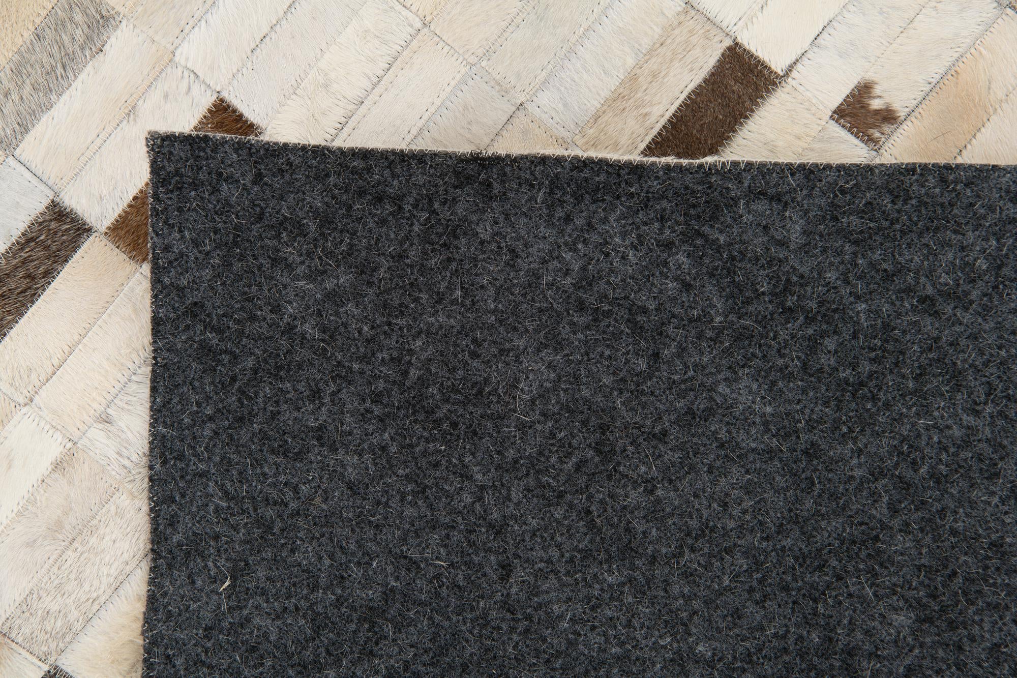 7' 11 x 9' 9 Cowhide Stocks Rug