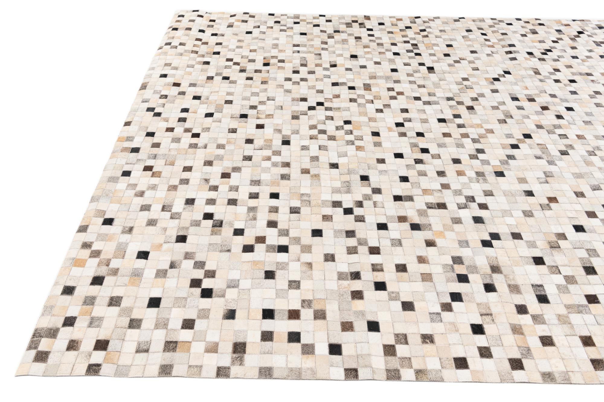 8' 1 x 9' 11 Cowhide Stocks Rug