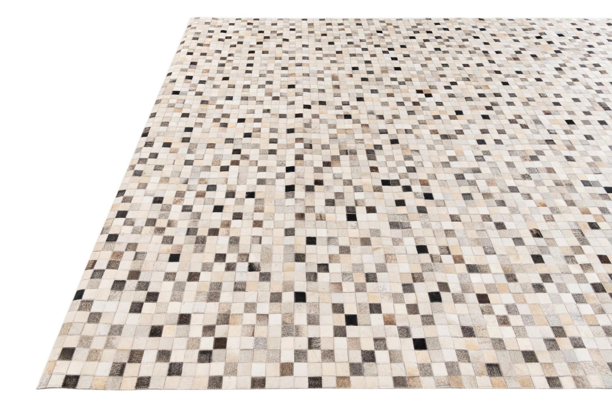8' 1 x 9' 11 Cowhide Stocks Rug
