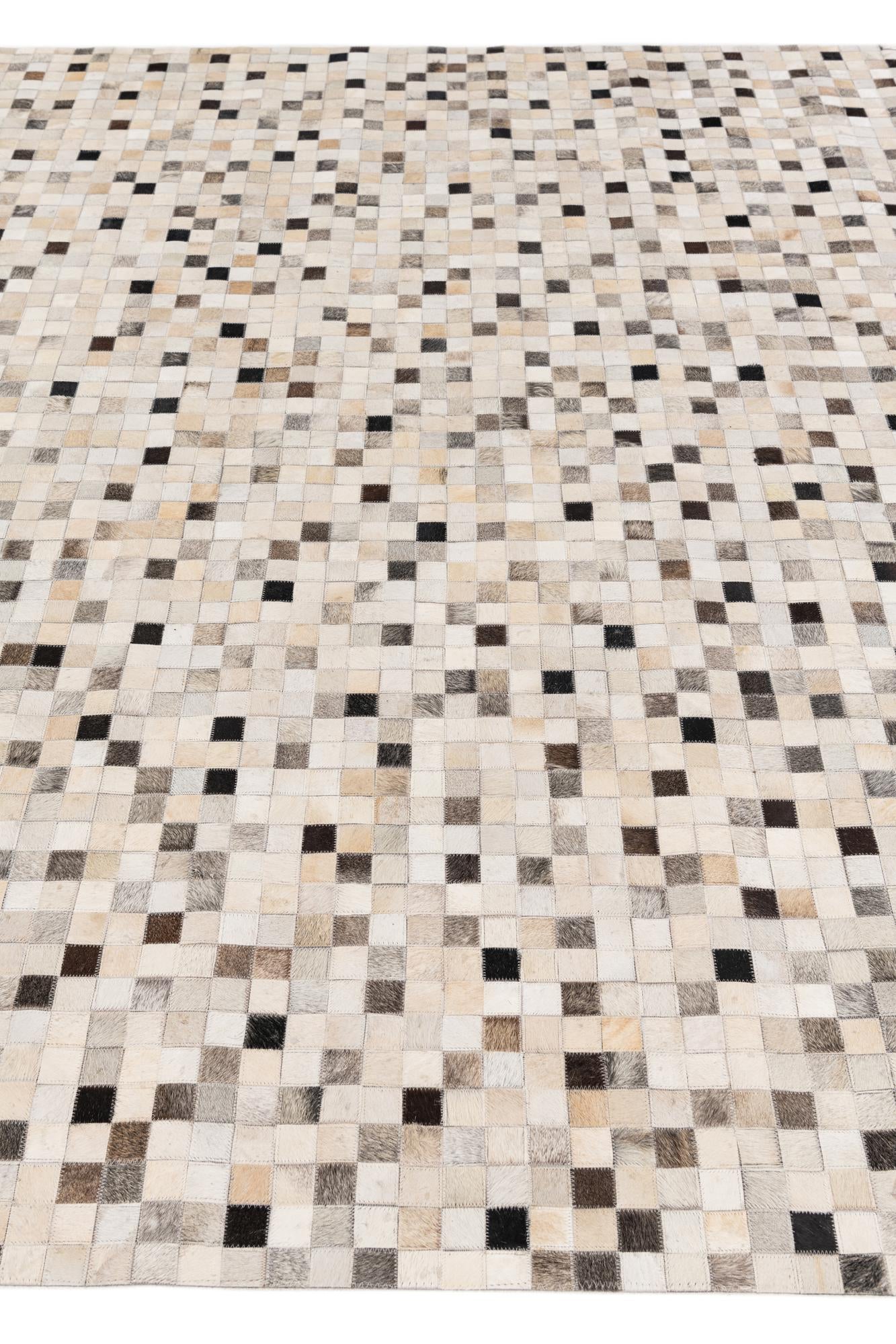 7' 11 x 9' 10 Cowhide Stocks Rug