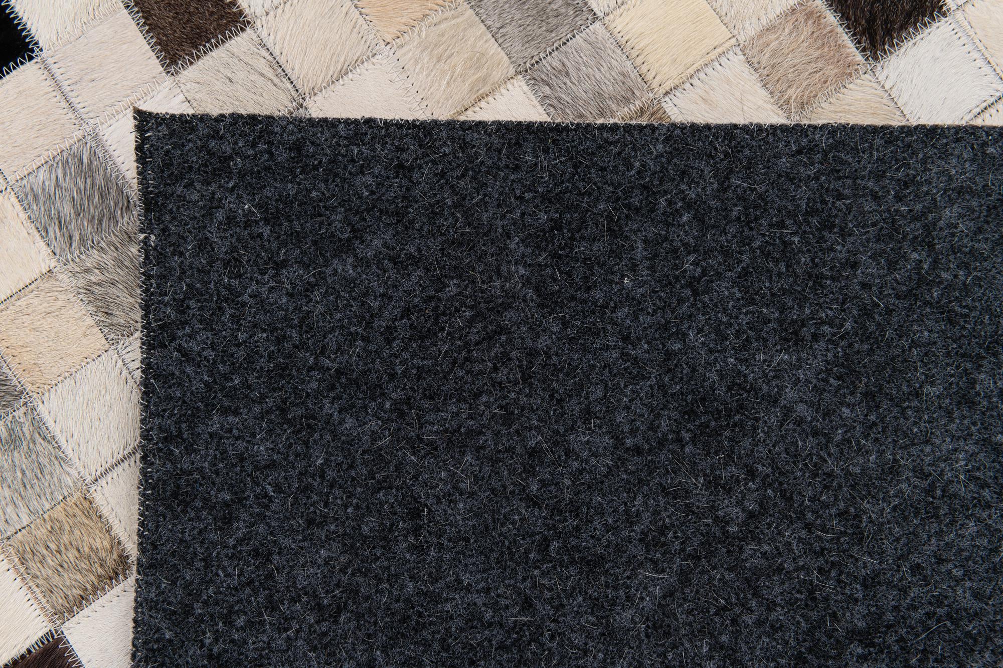 7' 11 x 9' 10 Cowhide Stocks Rug