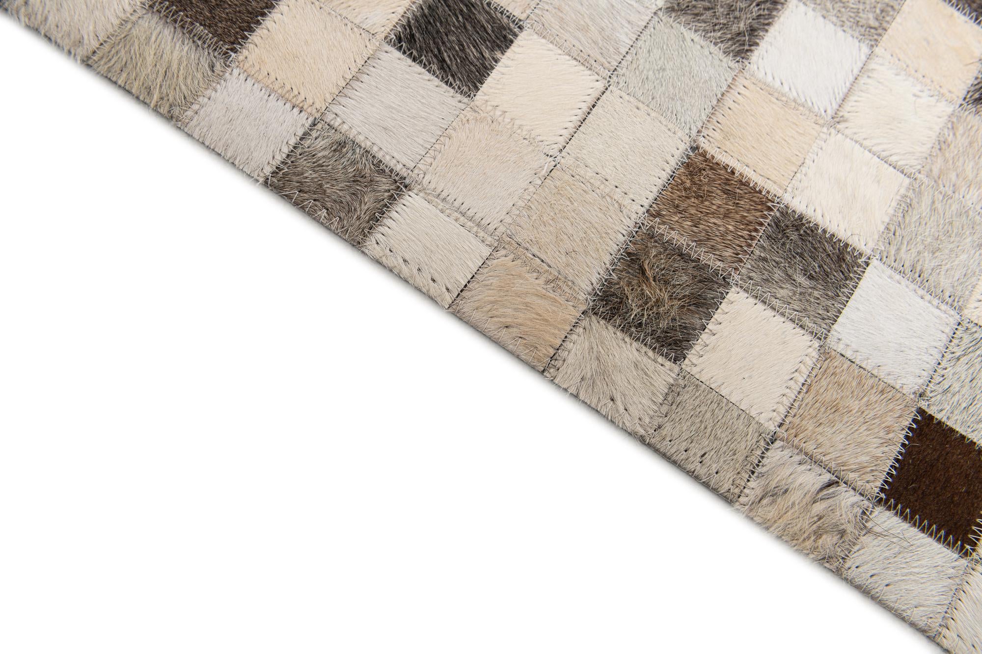 7' 11 x 9' 11 Cowhide Stocks Rug
