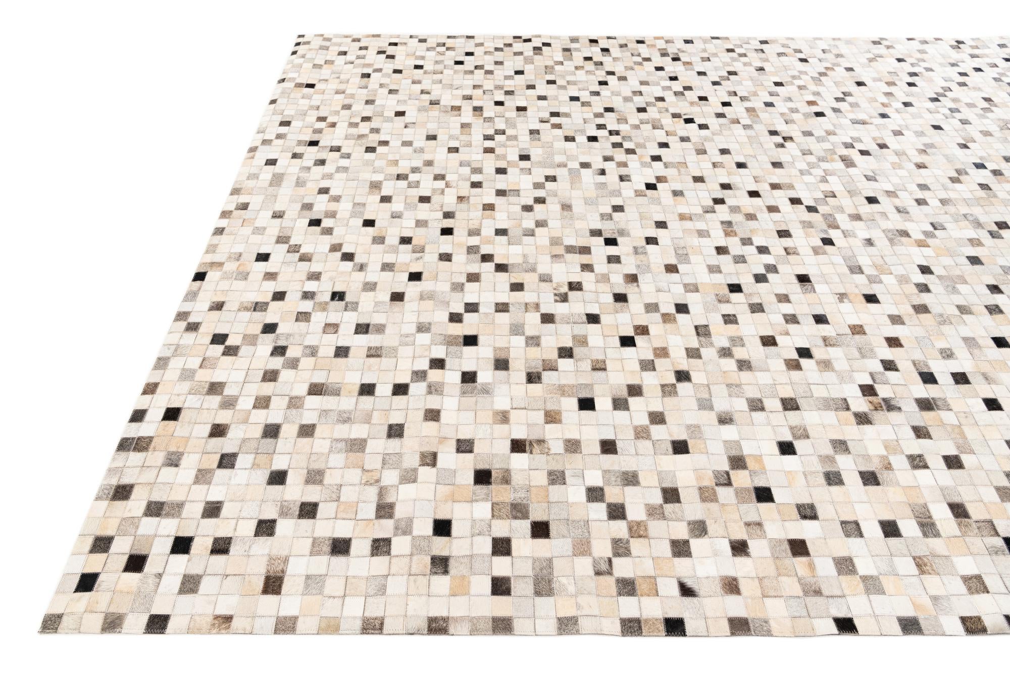 8' 1 x 9' 11 Cowhide Stocks Rug