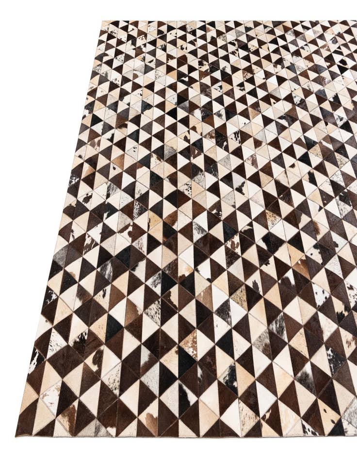 Detail image of 8' 1 x 10' 1 Cowhide Stocks Rug