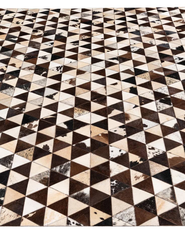 Detail image of 8' 1 x 10' 1 Cowhide Stocks Rug