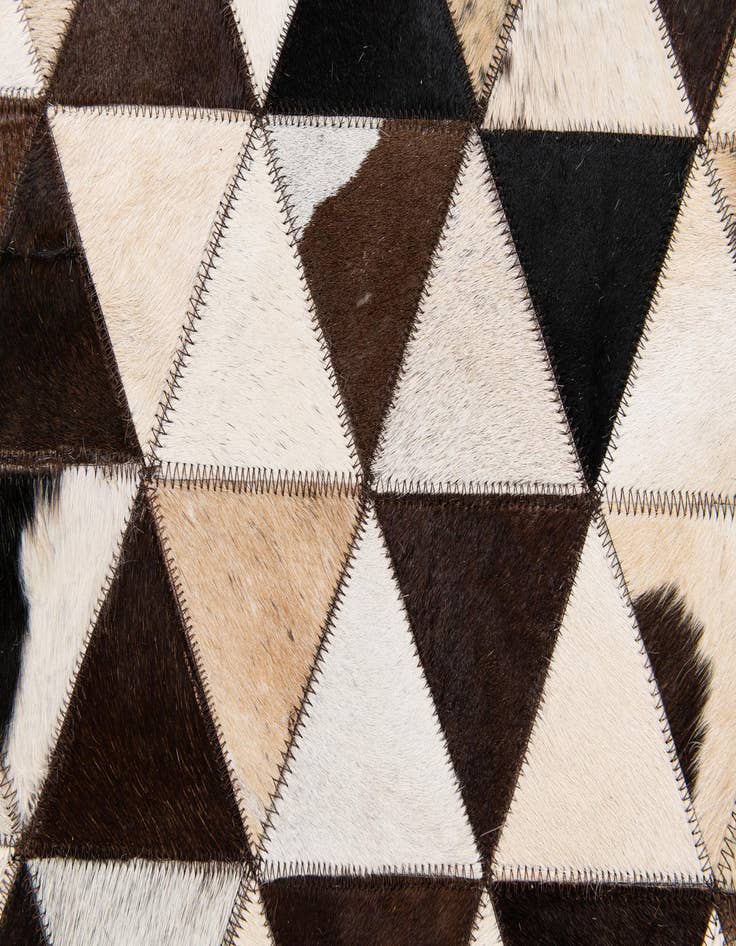 Detail image of 8' 1 x 10' 1 Cowhide Stocks Rug