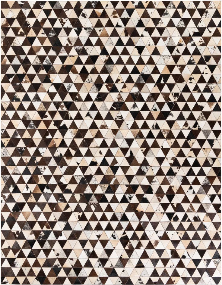 Detail image of 8' 1 x 10' 1 Cowhide Stocks Rug