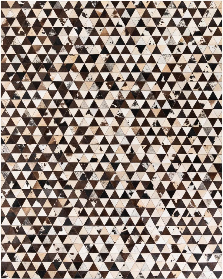Detail image of 8' 1 x 10' 1 Cowhide Stocks Rug