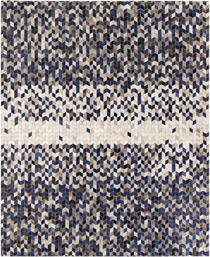 8' 1 x 9' 10 Cowhide Stocks Rug