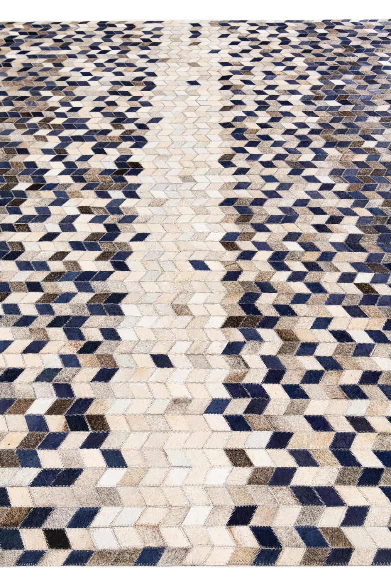 8' 1 x 10' Cowhide Stocks Rug