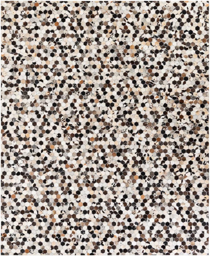 Detail image of 8' x 9' 10 Cowhide Stocks Rug