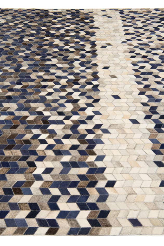 Detail image of 8' 1 x 9' 11 Cowhide Stocks Rug