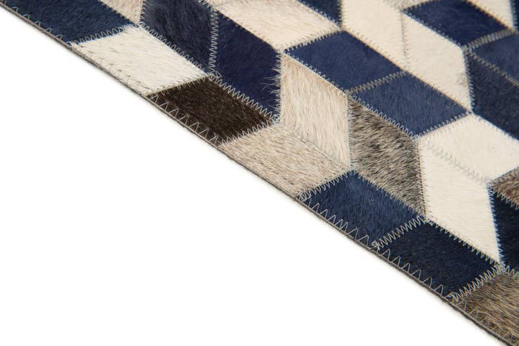 Detail image of 8' 1 x 9' 11 Cowhide Stocks Rug