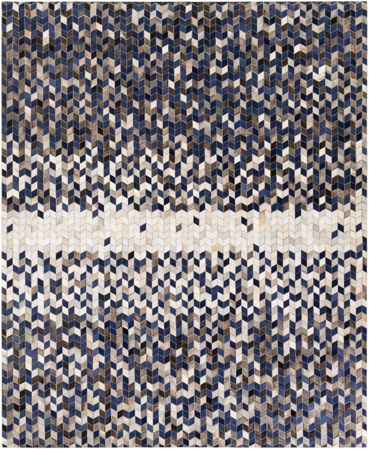 Detail image of 8' 1 x 9' 11 Cowhide Stocks Rug