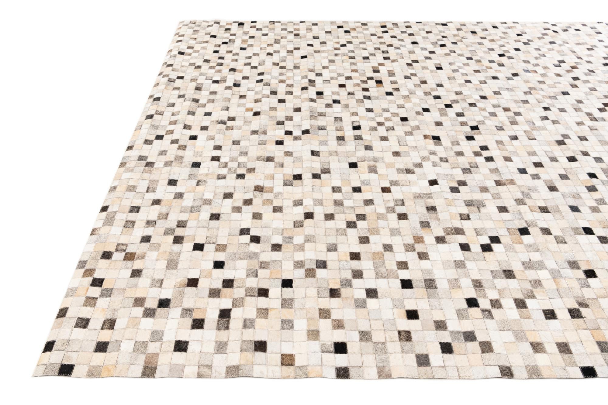 8' x 9' 10 Cowhide Stocks Rug
