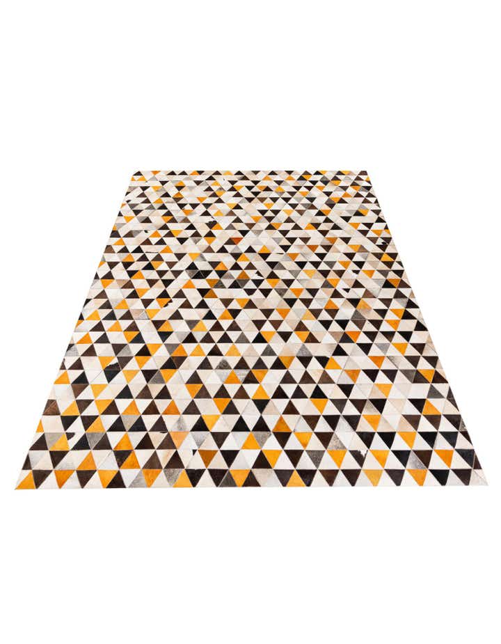 7' 11 x 10' Cowhide Stocks Rug