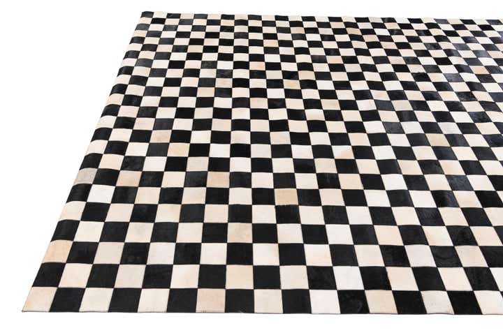 7' 11 x 9' 10 Cowhide Stocks Rug