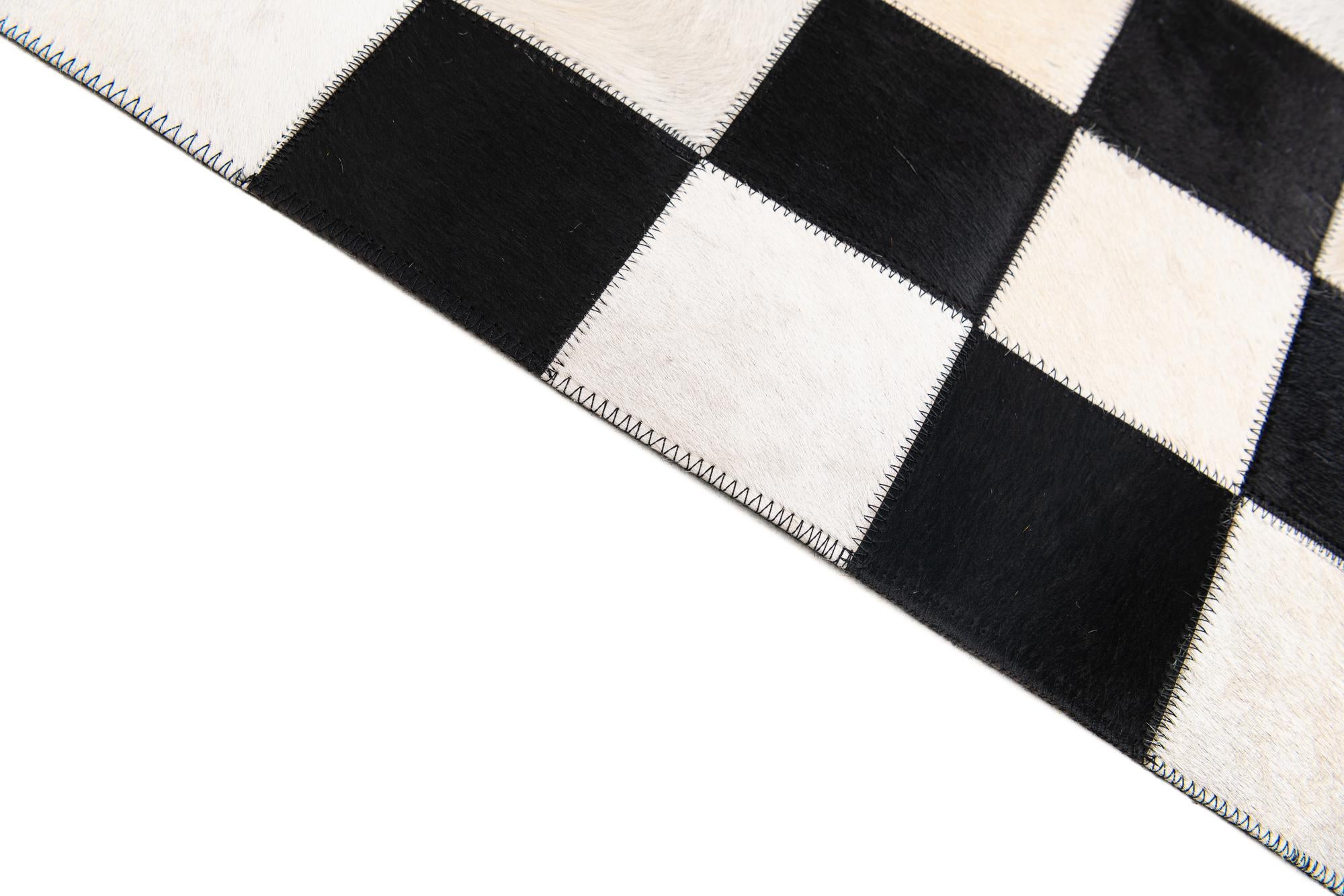 7' 11 x 9' 10 Cowhide Stocks Rug