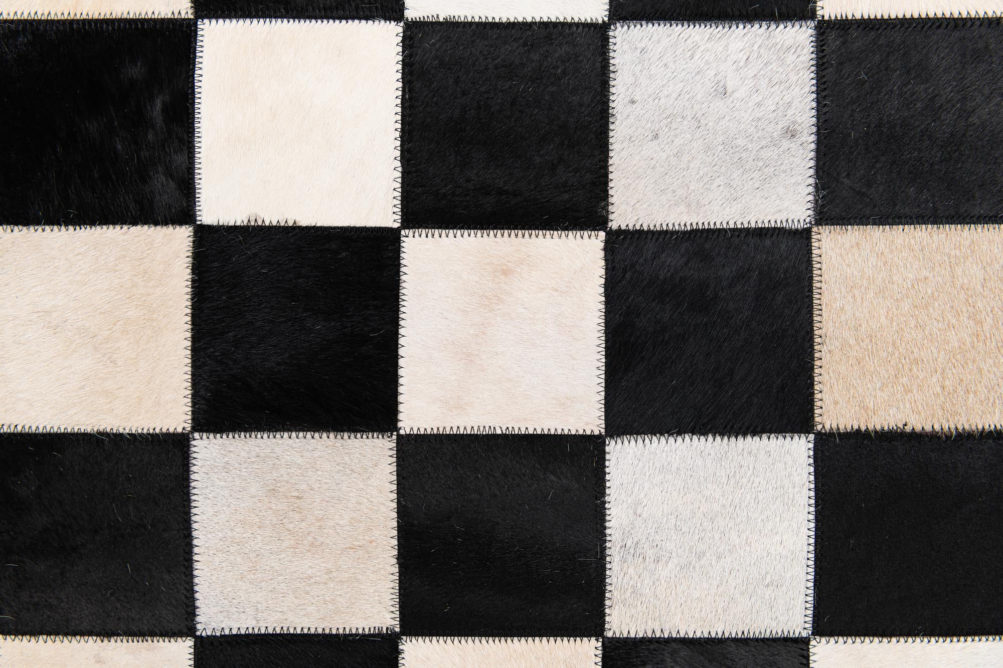 7' 11 x 9' 10 Cowhide Stocks Rug