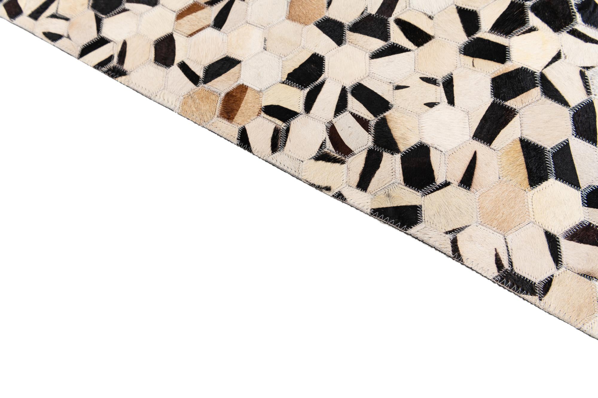 8' x 9' 9 Cowhide Stocks Rug