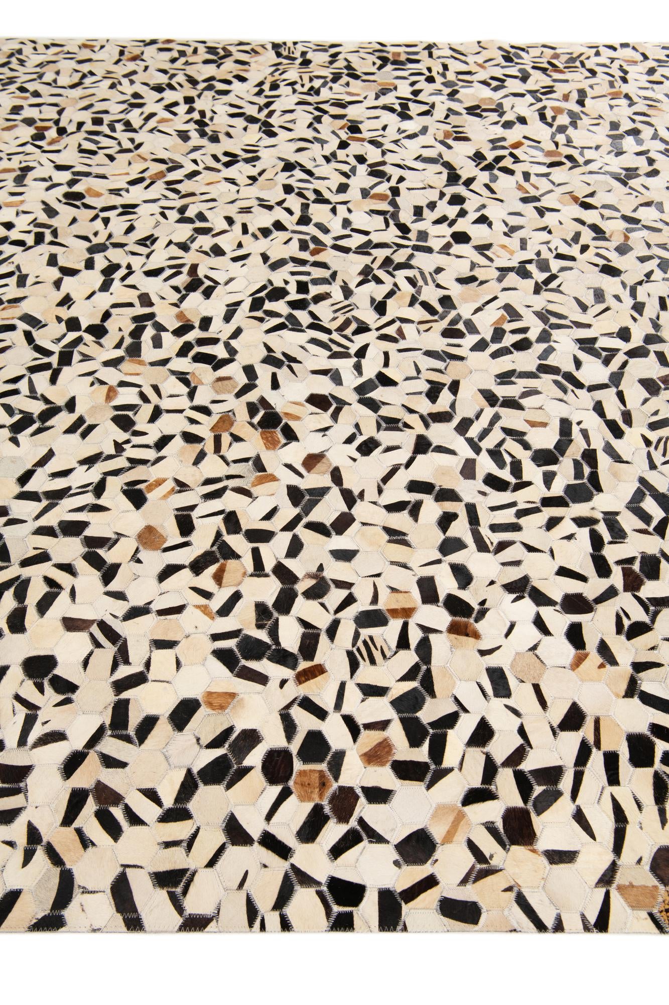 7' 11 x 9' 10 Cowhide Stocks Rug