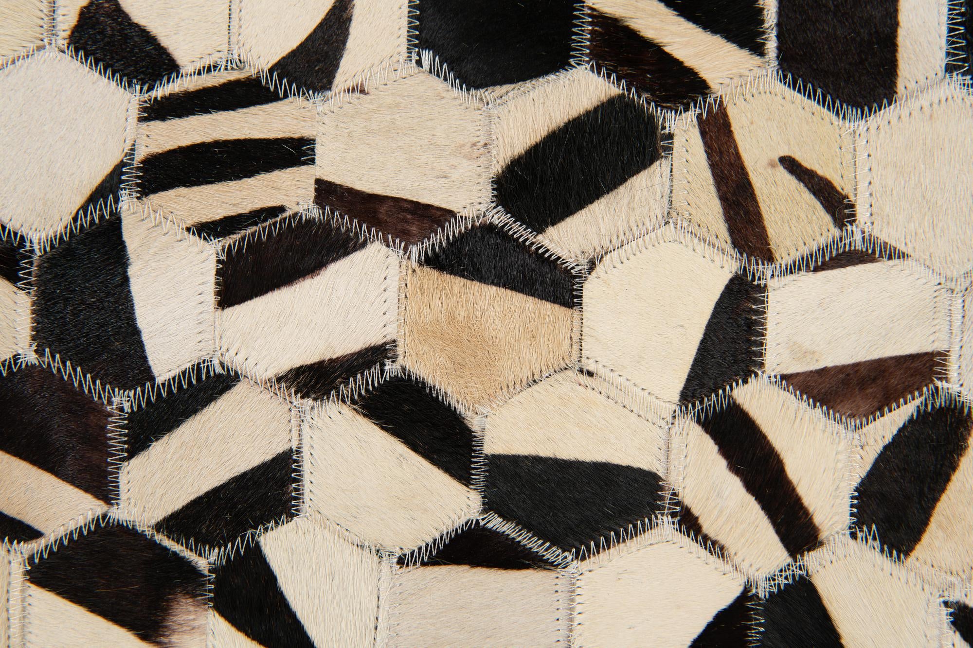 7' 11 x 9' 10 Cowhide Stocks Rug