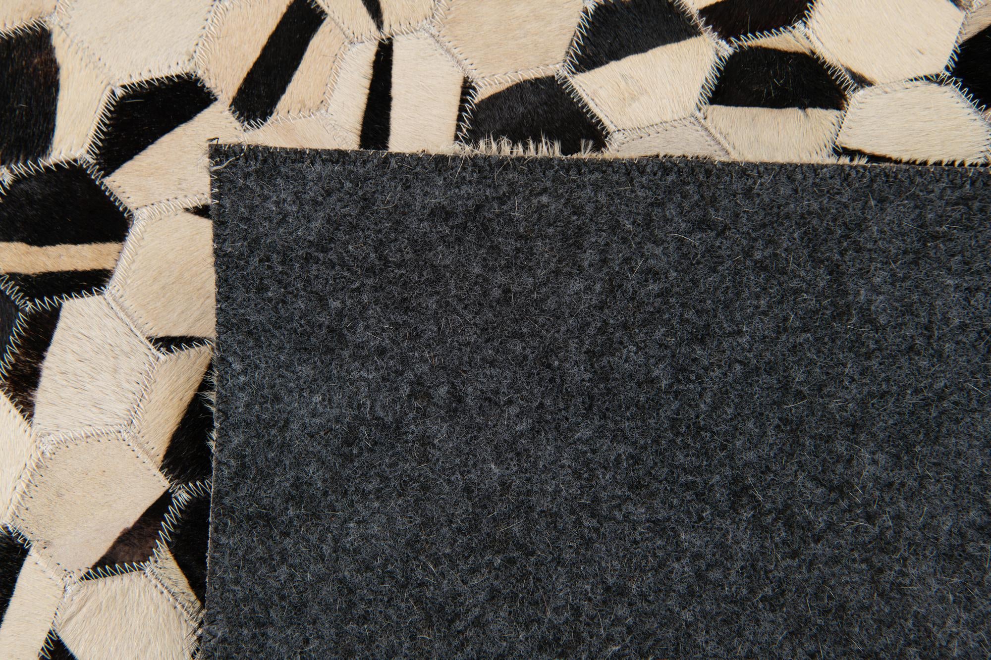 7' 11 x 9' 10 Cowhide Stocks Rug