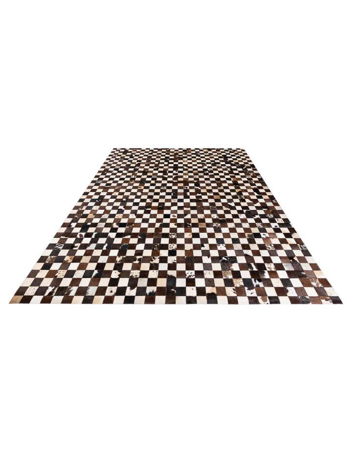 7' 11 x 9' 9 Cowhide Stocks Rug