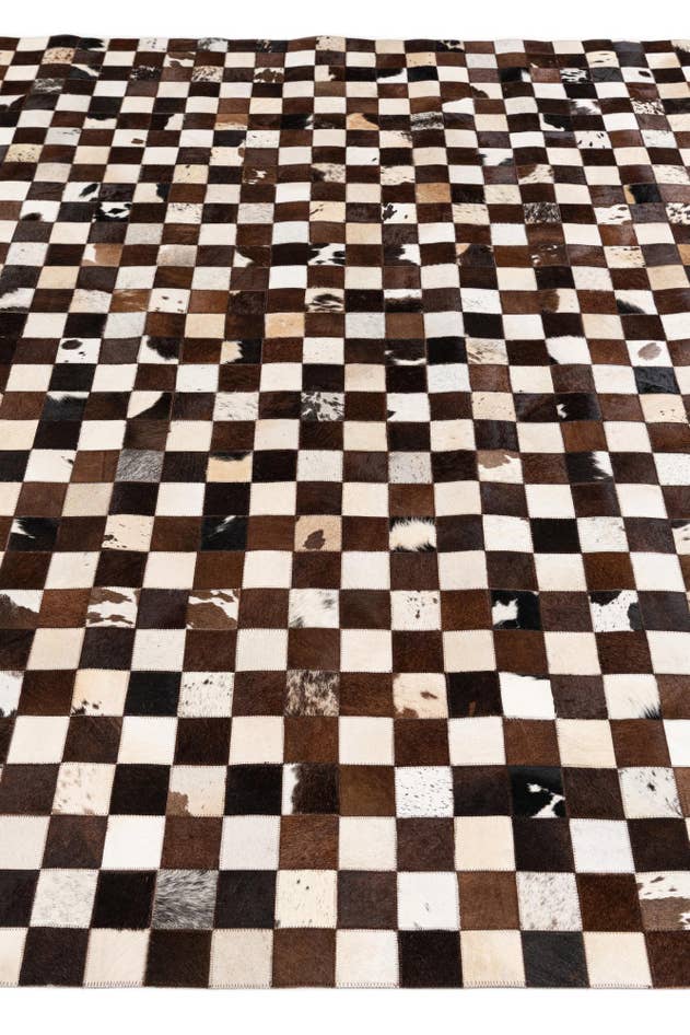 Detail image of 7' 11 x 9' 9 Cowhide Stocks Rug