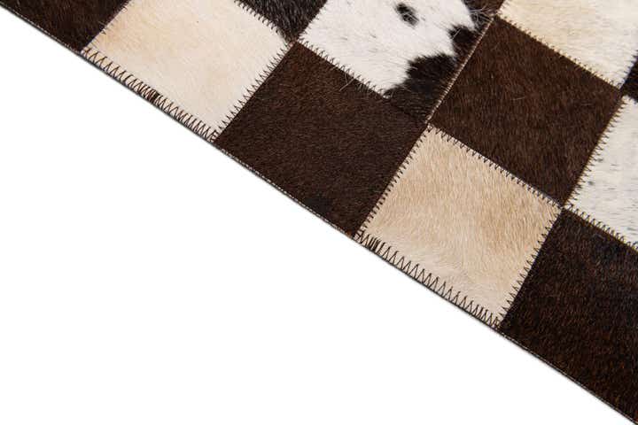 7' 11 x 9' 9 Cowhide Stocks Rug