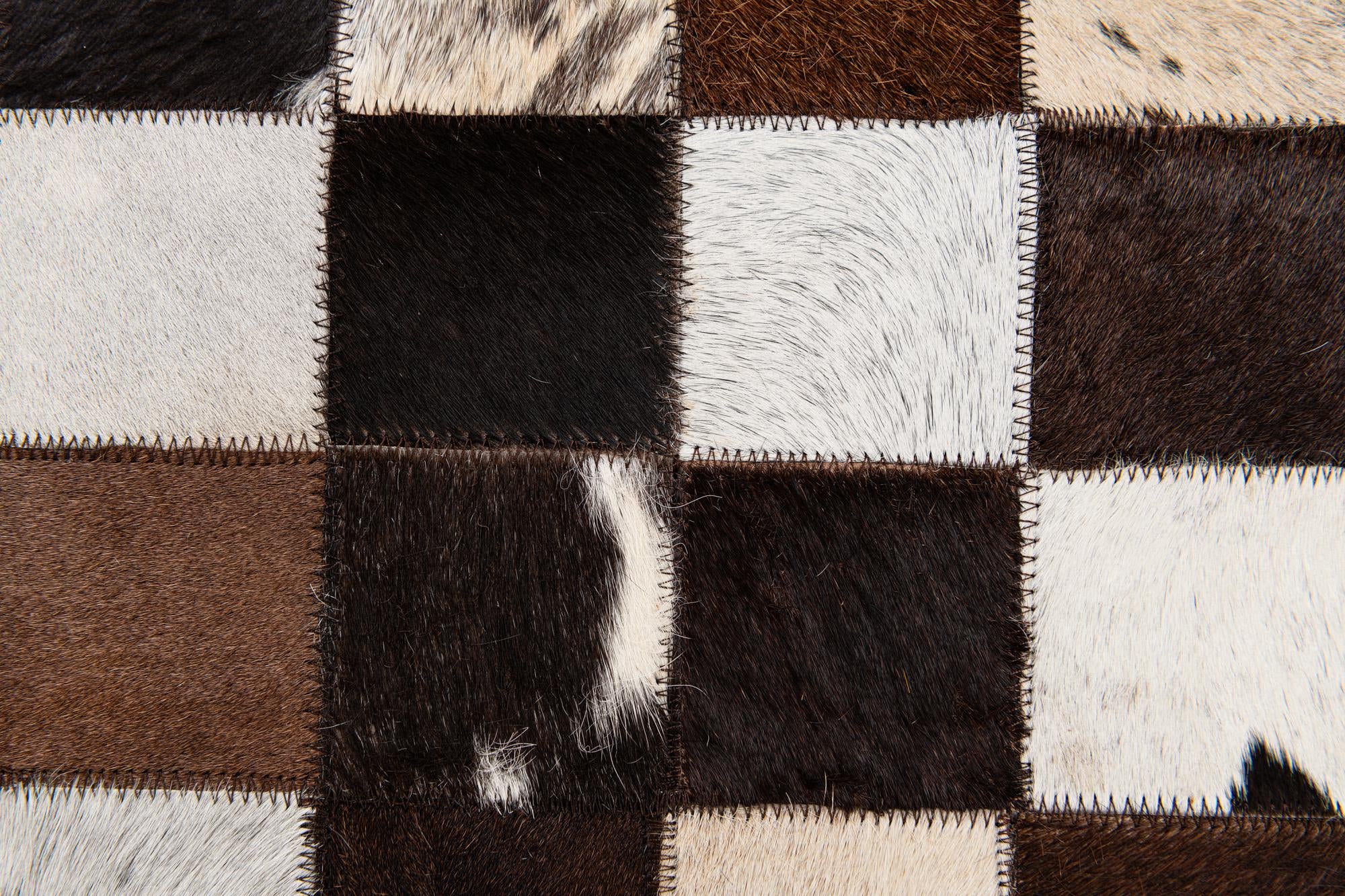 7' 11 x 9' 9 Cowhide Stocks Rug