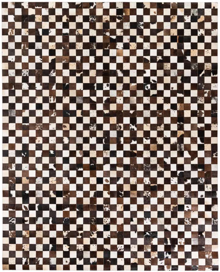 7' 11 x 9' 9 Cowhide Stocks Rug