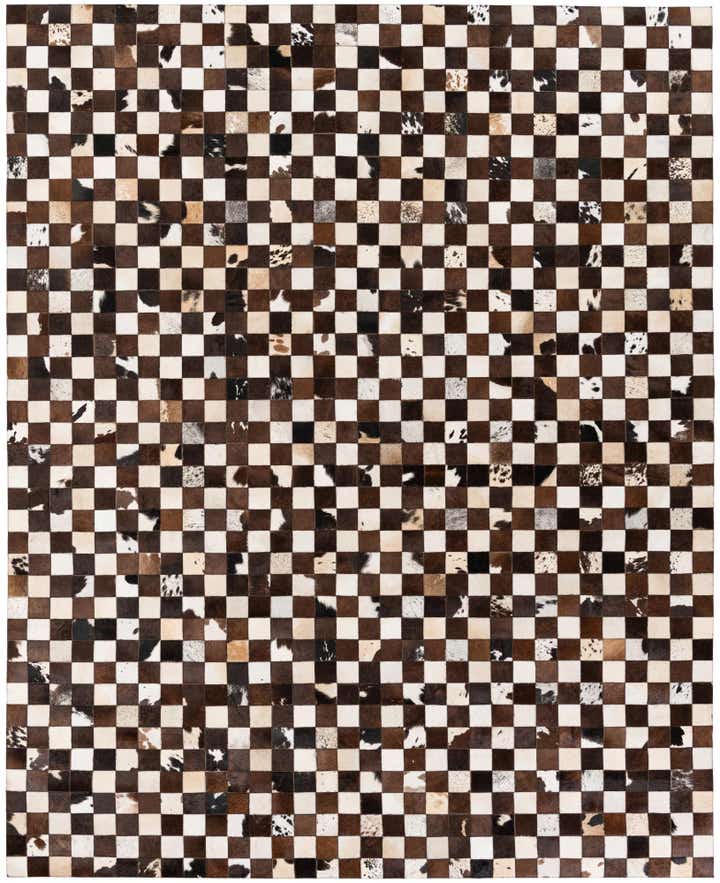 7' 11 x 9' 10 Cowhide Stocks Rug
