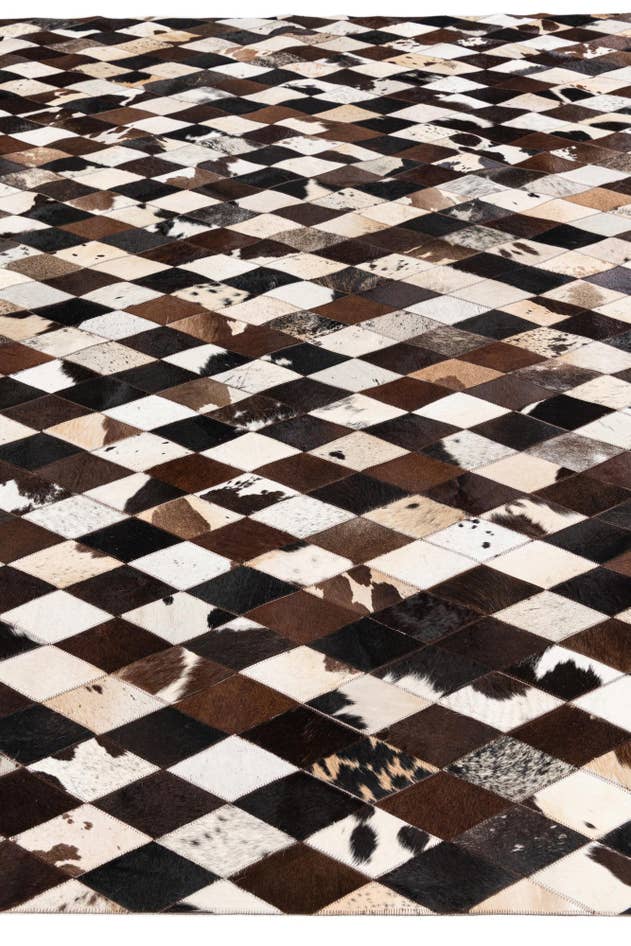Detail image of 8' 1 x 10' 1 Cowhide Stocks Rug
