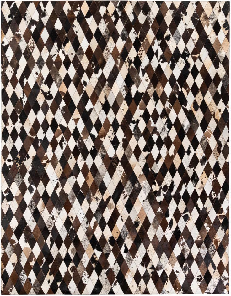 Detail image of 8' 1 x 10' 1 Cowhide Stocks Rug
