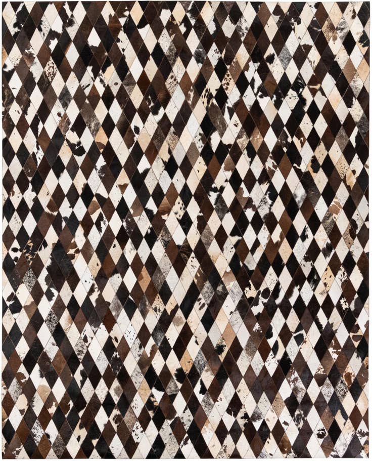 Detail image of 8' 1 x 10' 1 Cowhide Stocks Rug