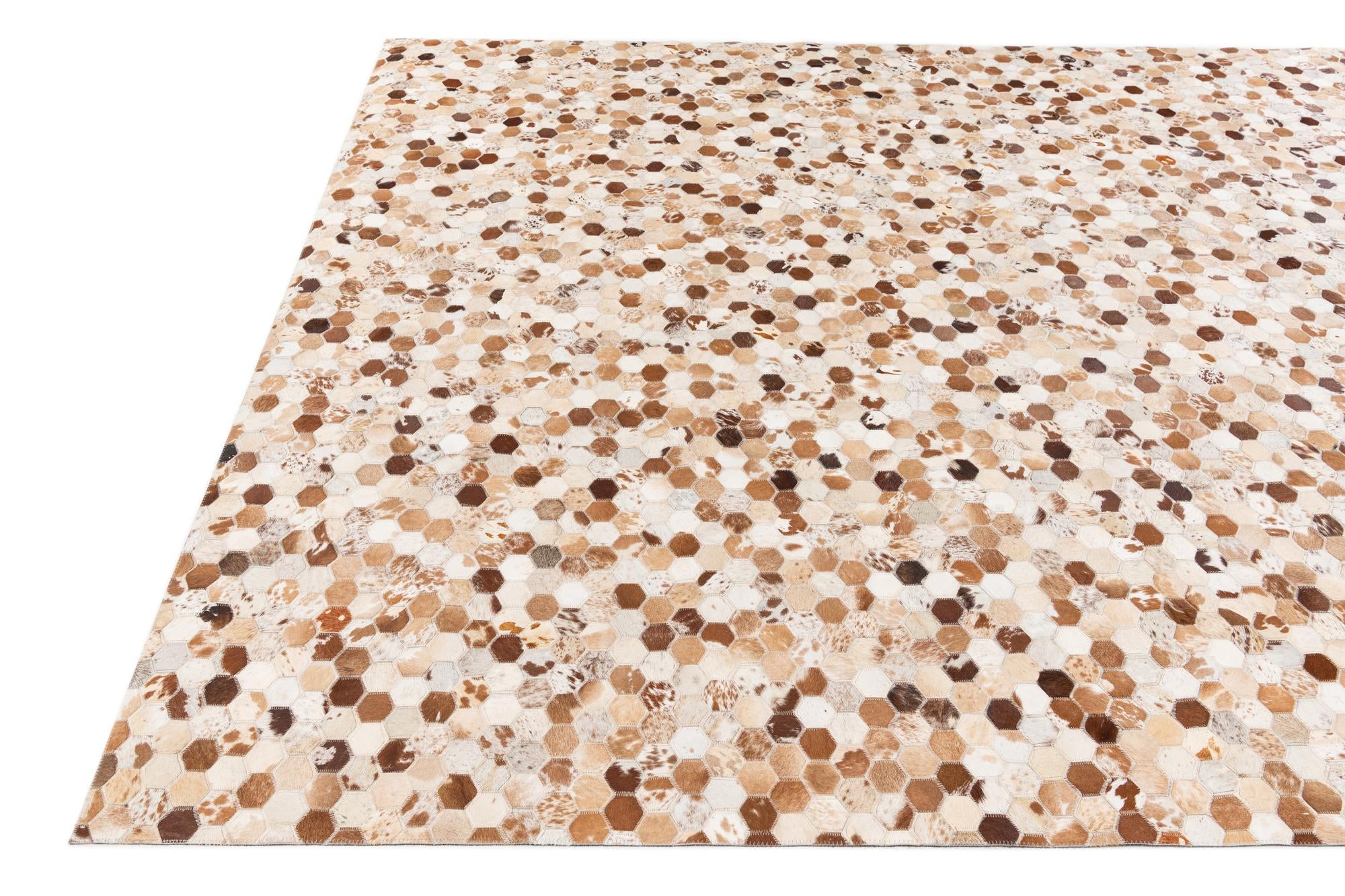 8' x 9' 10 Cowhide Stocks Rug