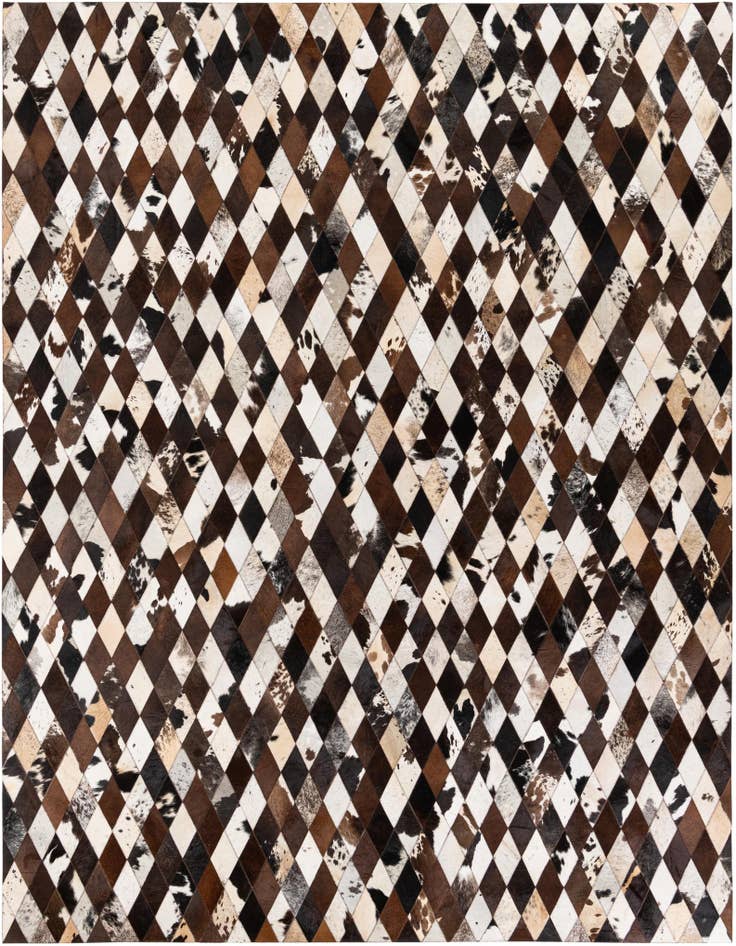 Detail image of 8' 1 x 10' 2 Cowhide Stocks Rug