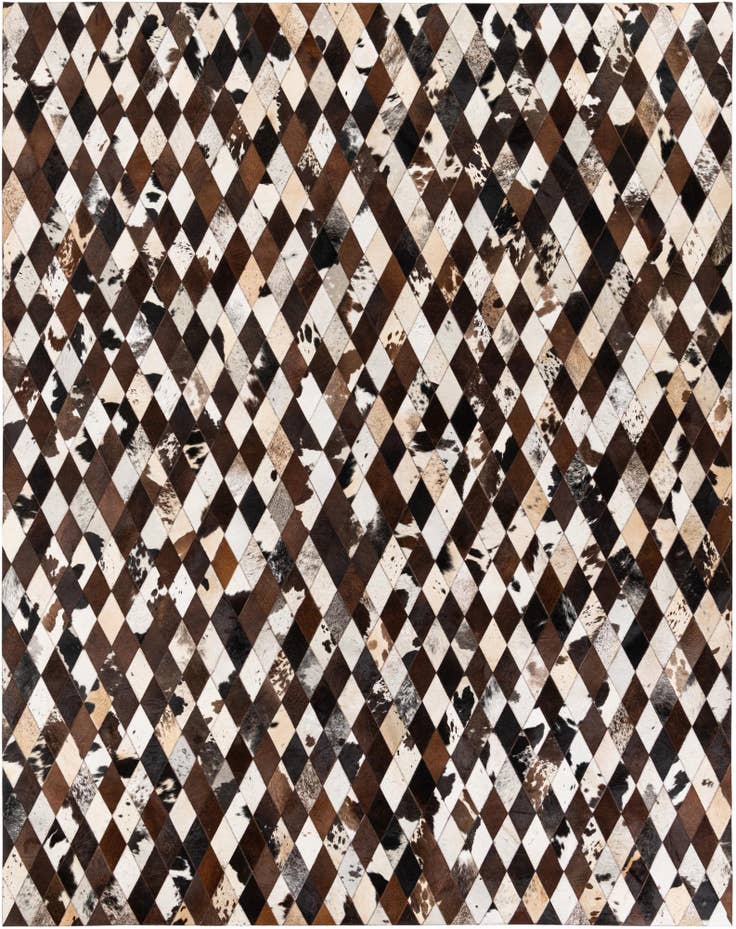 Detail image of 8' 1 x 10' 2 Cowhide Stocks Rug